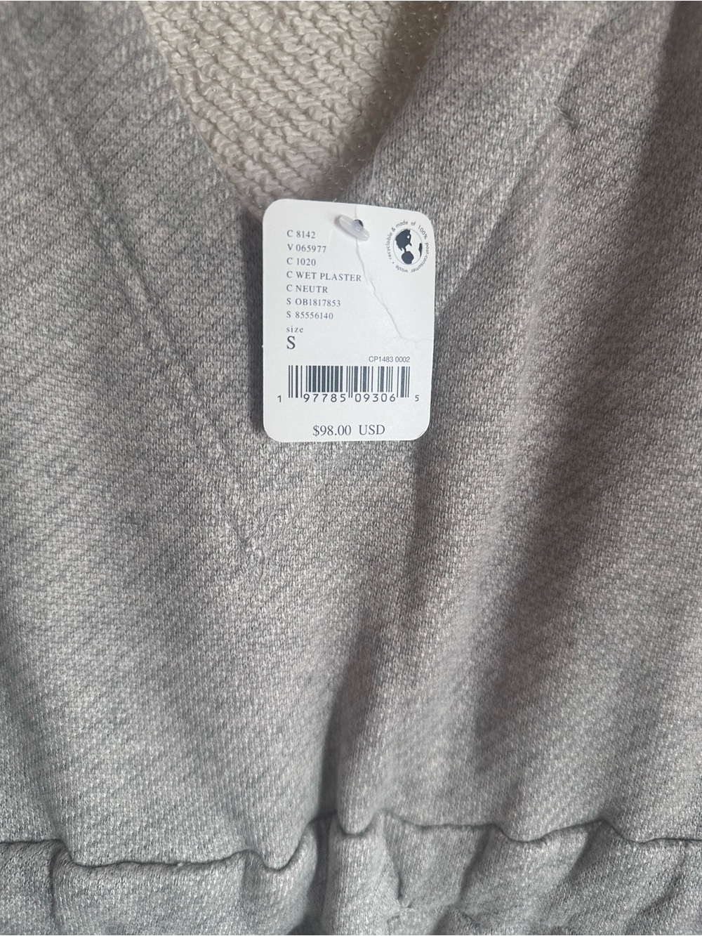 Free People Wide-Leg Knit Drawstring Pantsuit in Taupe - Picture 4 of 4